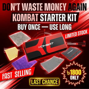 Rocket Science Alliance KOMBAT Starter Detailing Kit microfiber towel, soft and absorbent for car cleaning and polishing.