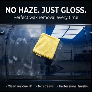 KOMBAT microfiber wax removal towel, 16x16 inches, lint-free and scratch-safe for fast compound and polish removal.