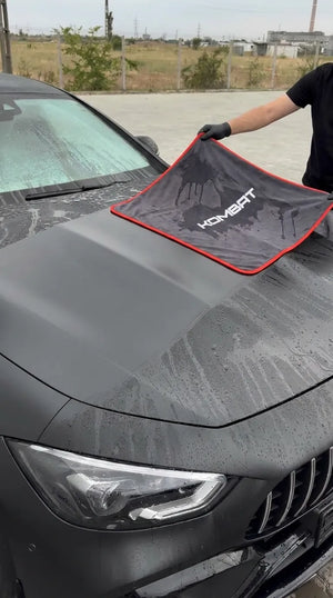 KOMBAT Twisted Loop Car Drying Towel, microfiber, 16x24 inches, high water absorption, fast one-pass drying, scratch-free finish