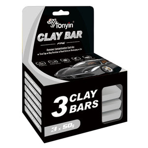 Fine Clay Bar for car decontamination and paint refinement by Rocket Science Alliance, showing the smooth, detailed clay bar.