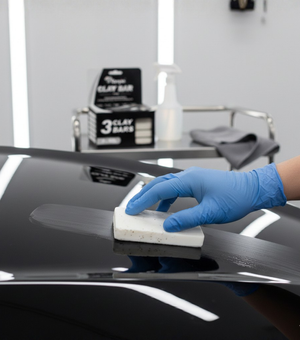 Fine clay bar from Rocket Science Alliance for ultra-smooth decontamination and paint finish refinement, shown in the image.