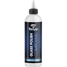 Rocket Science Alliance TX11 Glass Polish Compound in a container, designed for cleaning and polishing glass surfaces.