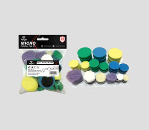 Pads for Nano Cordless Polisher TP27 by Rocket Science Alliance, showing microfiber polishing pads attached to the device