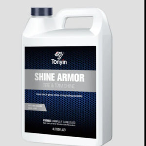 Rocket Science Alliance Tyre and Trim Shine Armor 4L bottle, showcasing the product with packaging and branding.