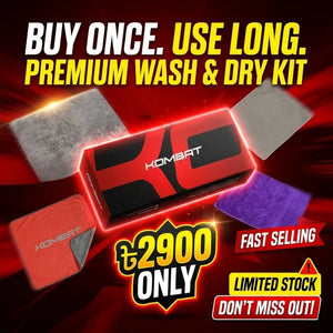 Rocket Science Alliance KOMBAT Premium Wash & Dry Kit microfiber towel, soft and absorbent for cleaning and drying purposes.