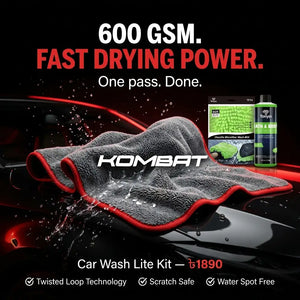 Rocket Science Alliance car wash lite kit with drying towel, snow foam, and wash mitt for effective car cleaning.