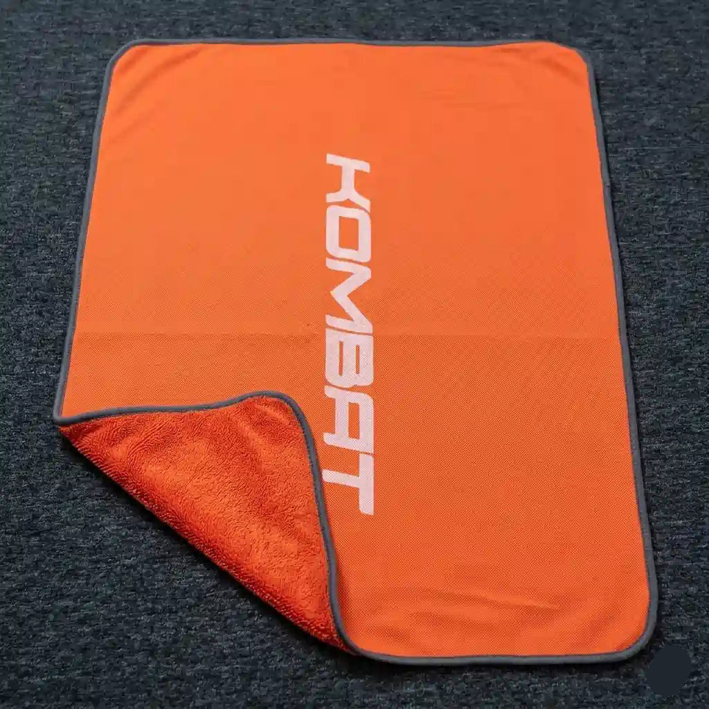 KOMBAT Ultra Thick Car Drying Towel, microfiber, 36x24 inches, soft and absorbent for fast, scratch-free drying of vehicles.