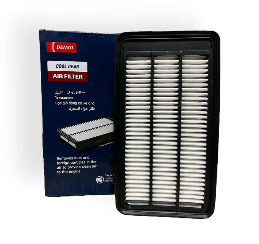 DENSO Cool Gear air filter model 1580 with blue and black casing, designed for vehicle air intake filtration.