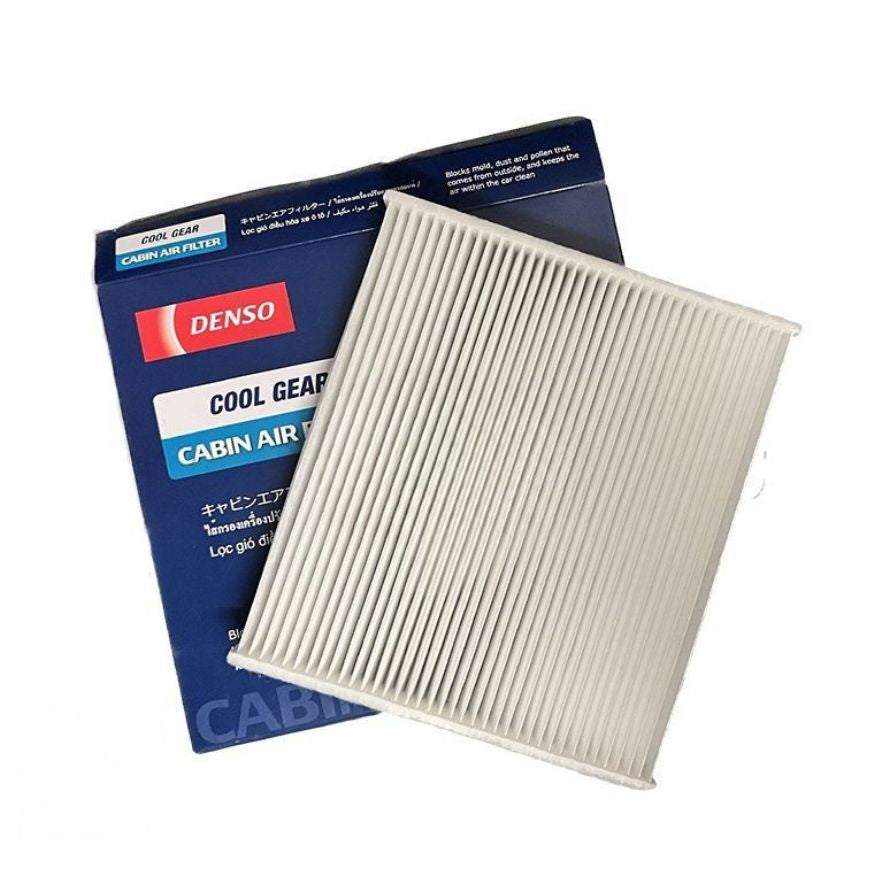 DENSO Cool Gear cabin filter 2370 for Toyota vehicles, showing the filter element and packaging.