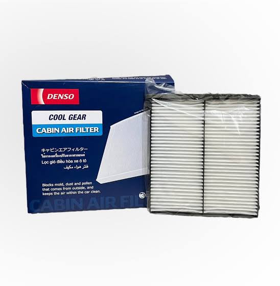 DENSO Cool Gear cabin filter 3720 installed in a Hyundai vehicle, showing the clean air filter with brand logo visible.
