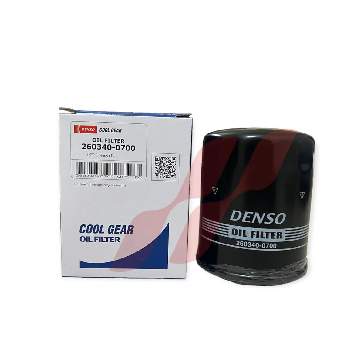 DENSO Cool Gear Oil Filter 0700 for Honda vehicles, showing the cylindrical filter with branding and part number.