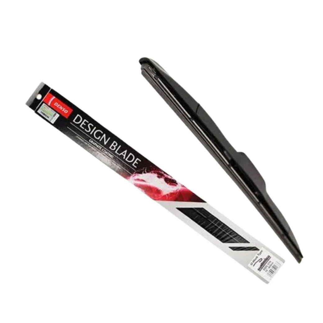 DENSO DESIGN U-Hook 20-inch windshield wiper blade with black rubber and metal frame for effective rain clearing