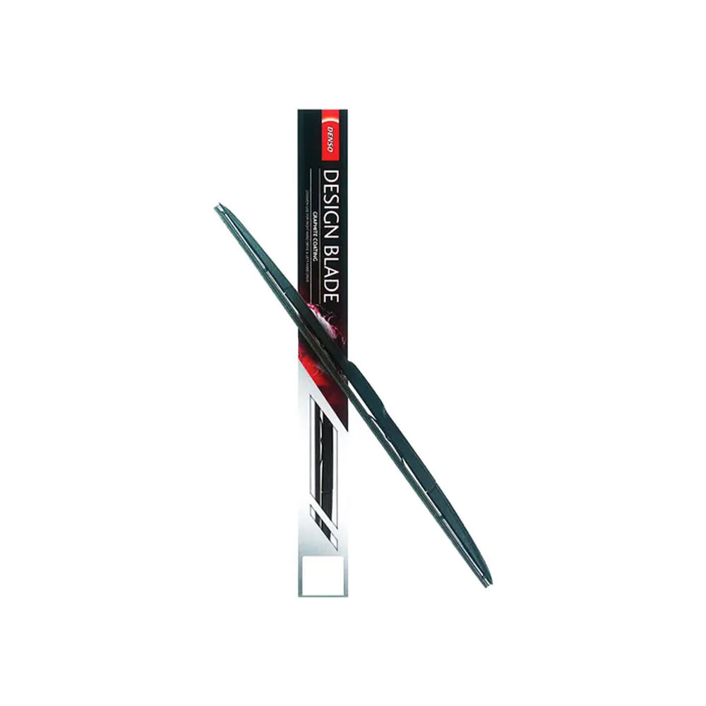 DENSO Design B-Type 12-inch rear wiper blade with U-hook attachment for effective windshield cleaning.