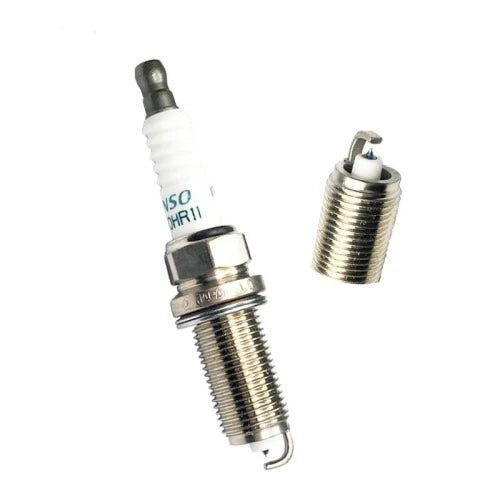 Set of four DENSO Iridium Tough VXEHC24G spark plugs, designed for reliable ignition and engine performance.