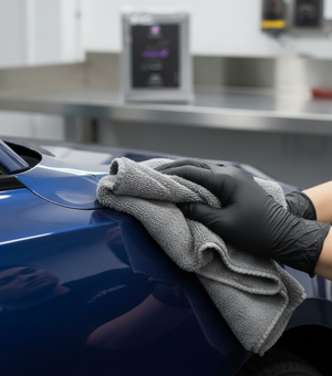Grey Ceranox Coral Fleece Towel by Rocket Science Alliance, large 40x60cm, soft and plush fabric for comfortable use.