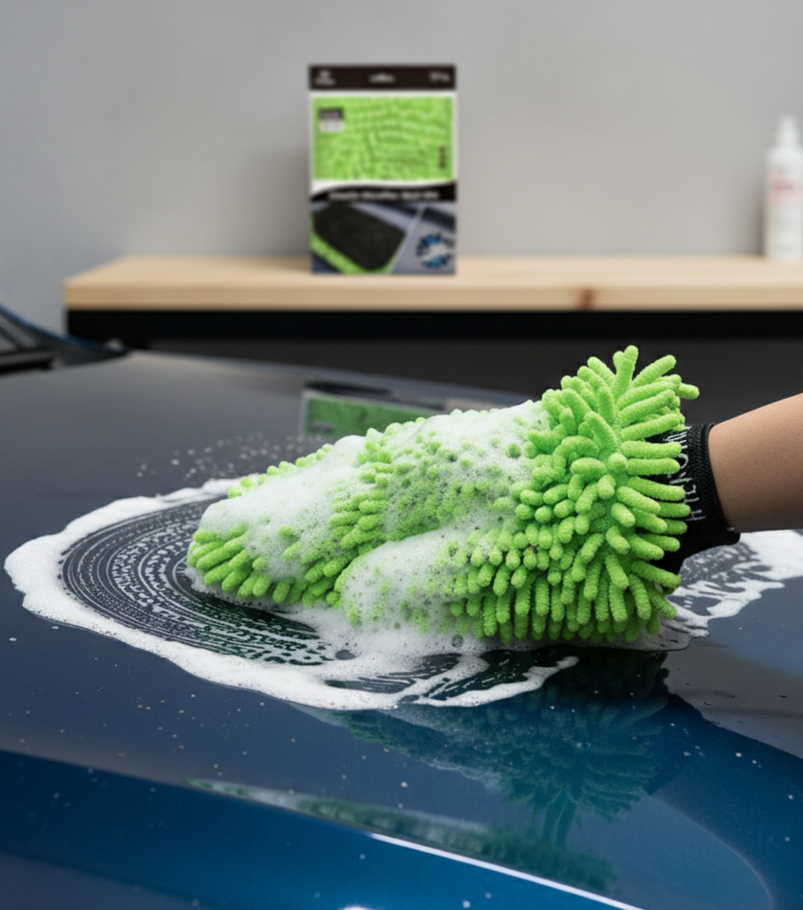 Fast Bundle Rocket Science Alliance chenille microfiber wash mitt for gentle car cleaning and detailing.