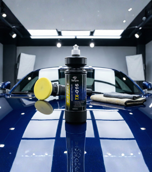 Medium cut polish in a 500ml bottle by Rocket Science Alliance, designed for high-force car paint polishing.