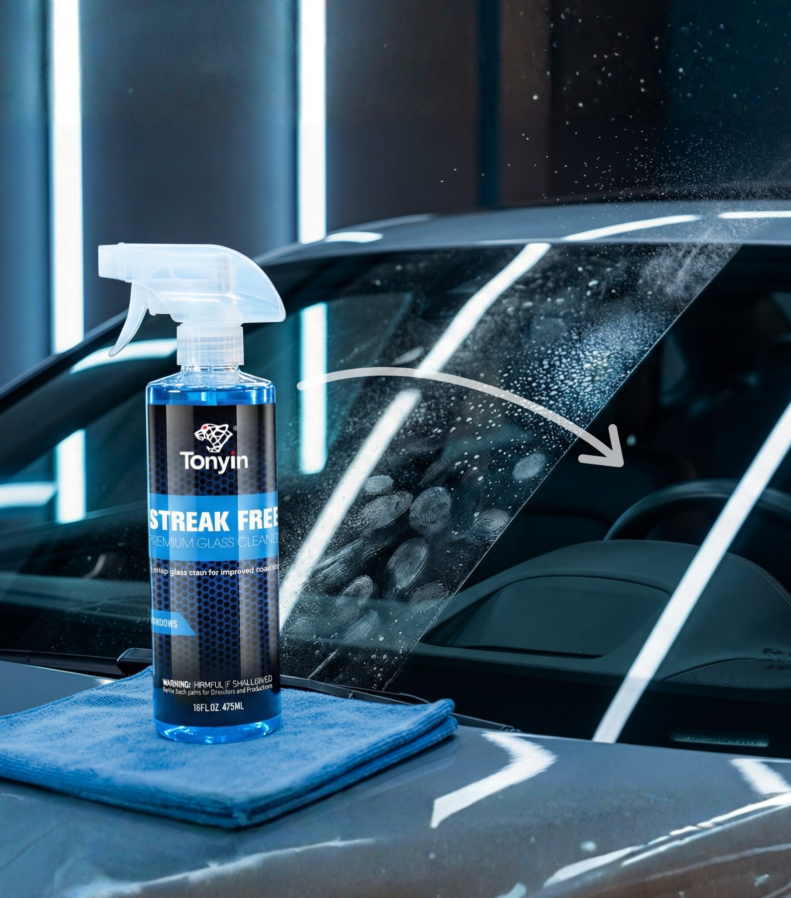 Streak Free: Premium Glass Cleaner 500ml - Mirror finish for every Glass