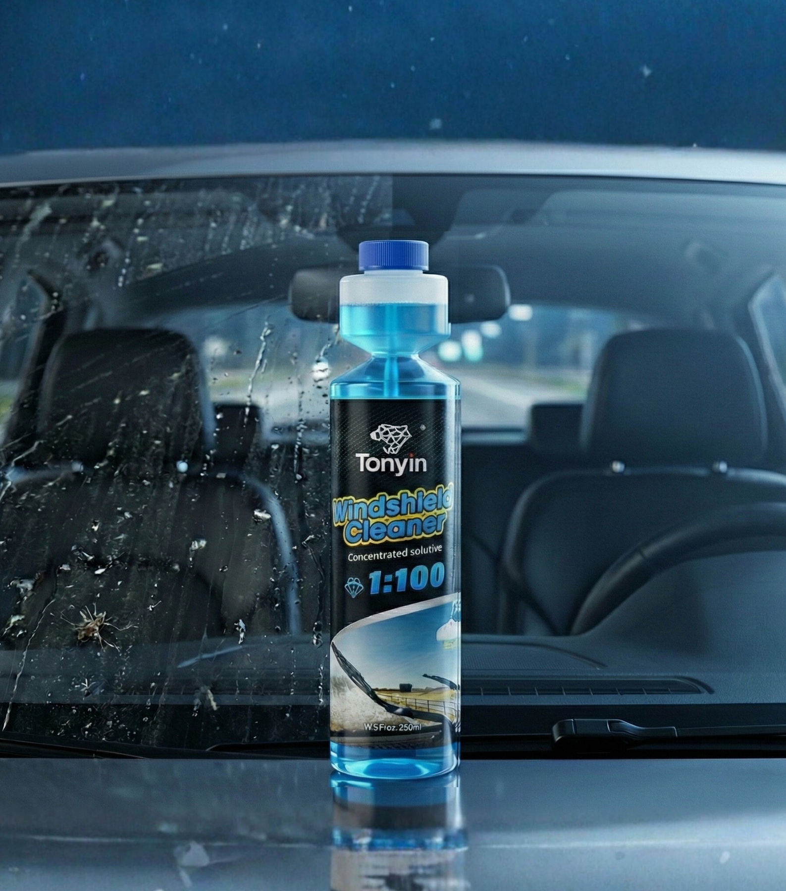 Rocket Science Alliance Windshield Cleaner 500ml bottle for crystal-clear vision, ideal for car windshields and glass surfaces.