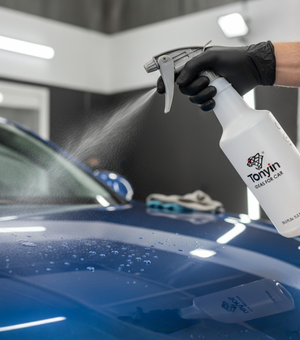 Rocket Science Alliance Dispenser Spray Bottle TT31B for spot removal, shown with clear plastic body and spray nozzle.