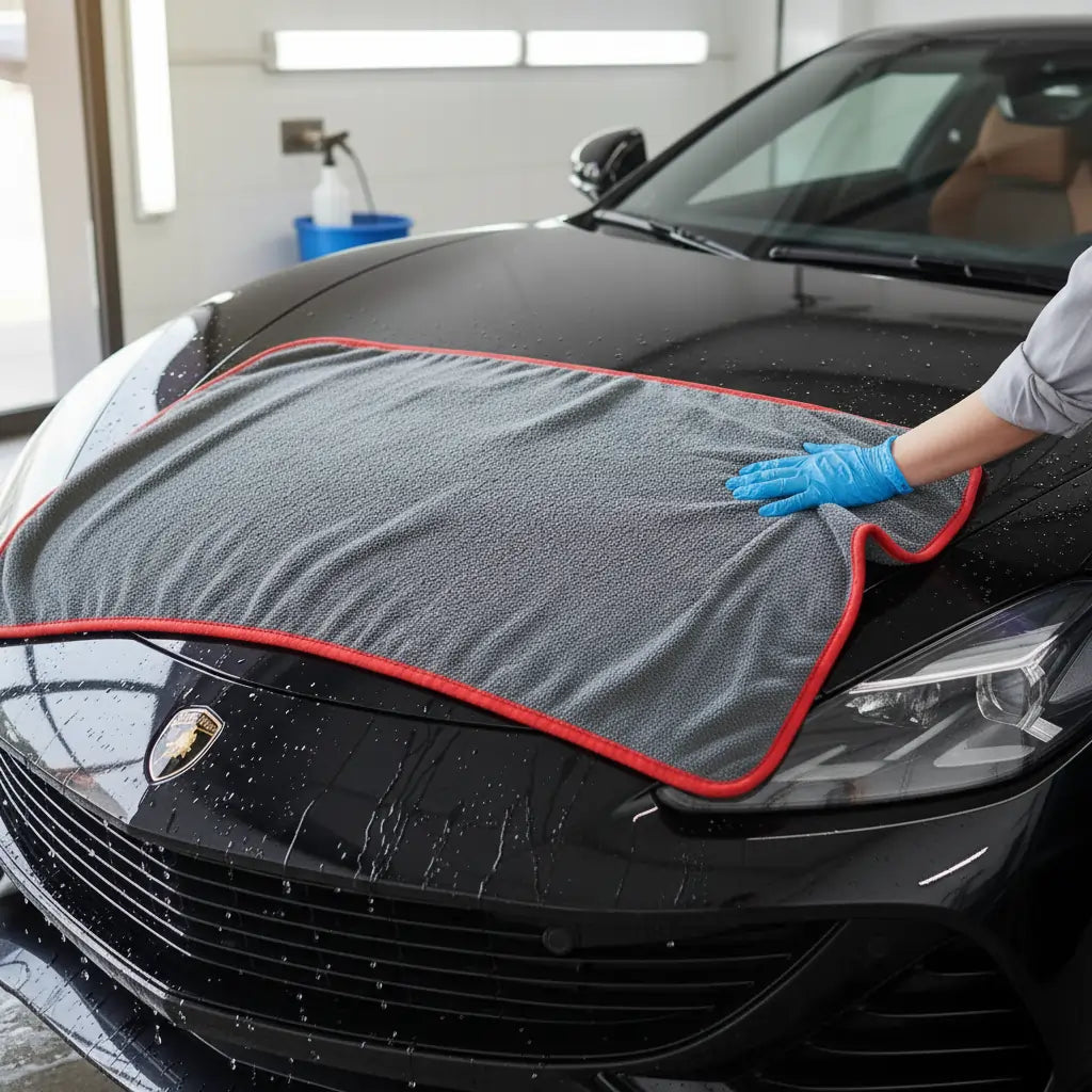 Rocket Science Alliance extra thick car drying towel, 1200 GSM, large size, water-holding, for scratch-free, streak-free car drying.