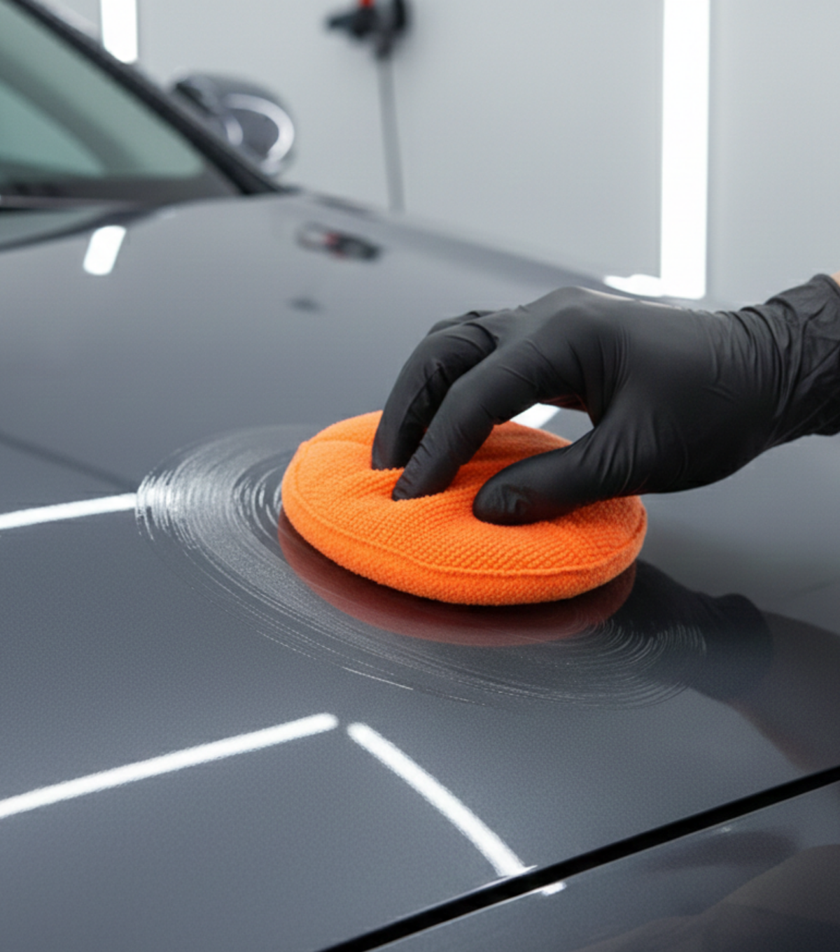 Rocket Science Alliance microfiber applicator pad TT18B for applying wax, polish, or detailing products smoothly and evenly.