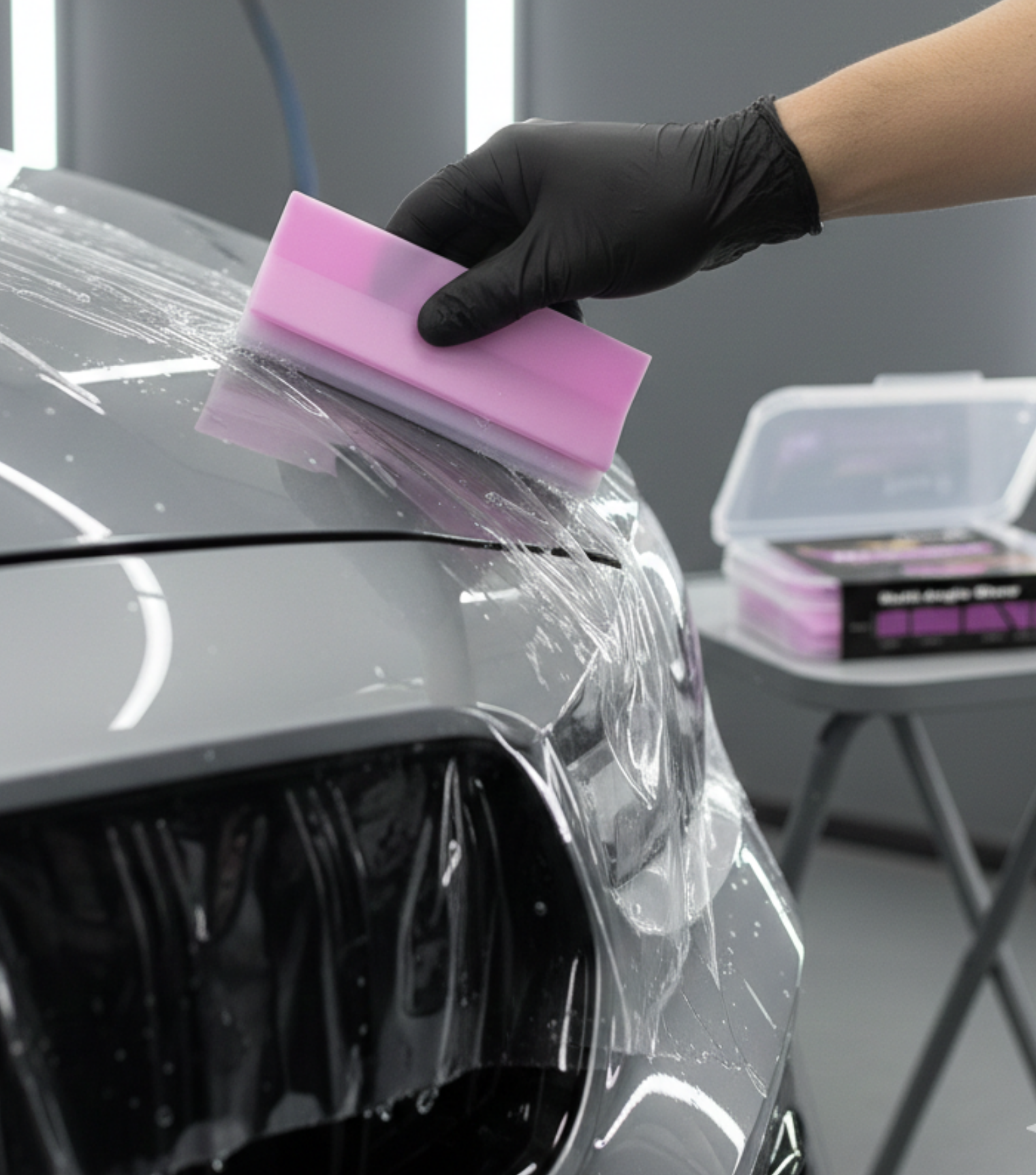 Rocket Science Alliance PPF Squeegee Applicator Kit with 5 tools for applying paint protection film smoothly and precisely.