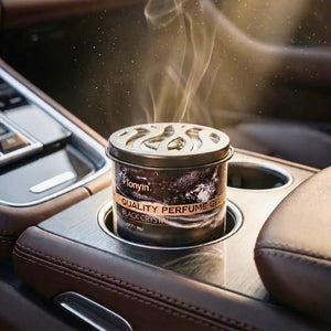 Premium black crystal car perfume gel by Rocket Science Alliance, 80g, showcasing the sleek black container and luxurious fragrance.