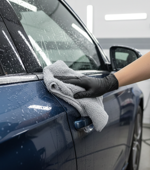 Rocket Science Alliance Premium Coral Fleece Edgeless Towel for detailing, ultra-plush, scratch-free spot remover in soft coral fleece fabric.