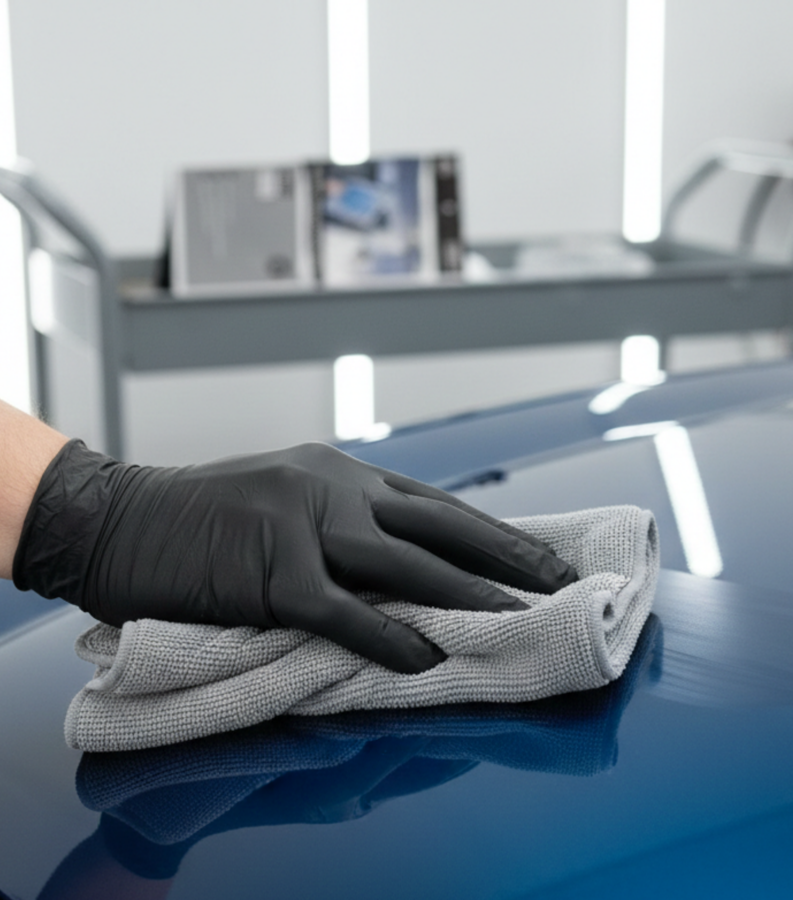 Ceramic Coating Buffing Towel (300 GSM, 16 by 16 inches) – Precision Leveling & Residue Removal. Streak-Free. High-Gloss Finish. TF04