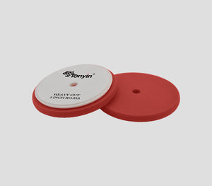 High Pro Foam Pad for spot remover, heavy cut with hole, by Rocket Science Alliance, used for polishing and paint correction.