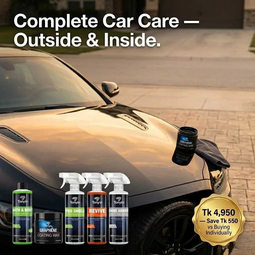 Rocket Science Alliance Wash, Protect & Shine Car Care Kit with cleaning, protection, and shine products for vehicle detailing.