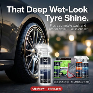 Rocket Science Alliance Wash & Refresh Kit showing snow foam, interior detailer, and tyre shine products for complete car care.