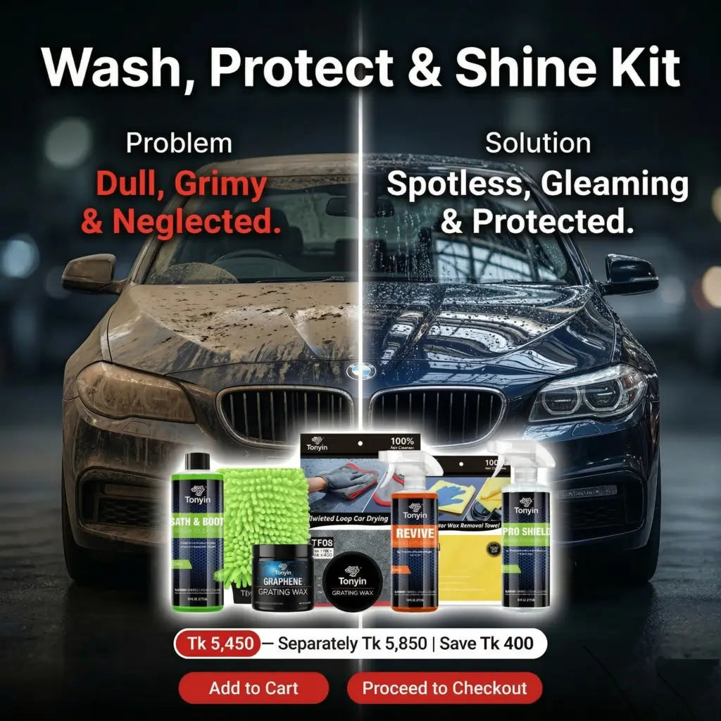 Rocket Science Alliance Graphene Wax & Shine Kit with car wash products for full vehicle detailing and high-gloss protection.